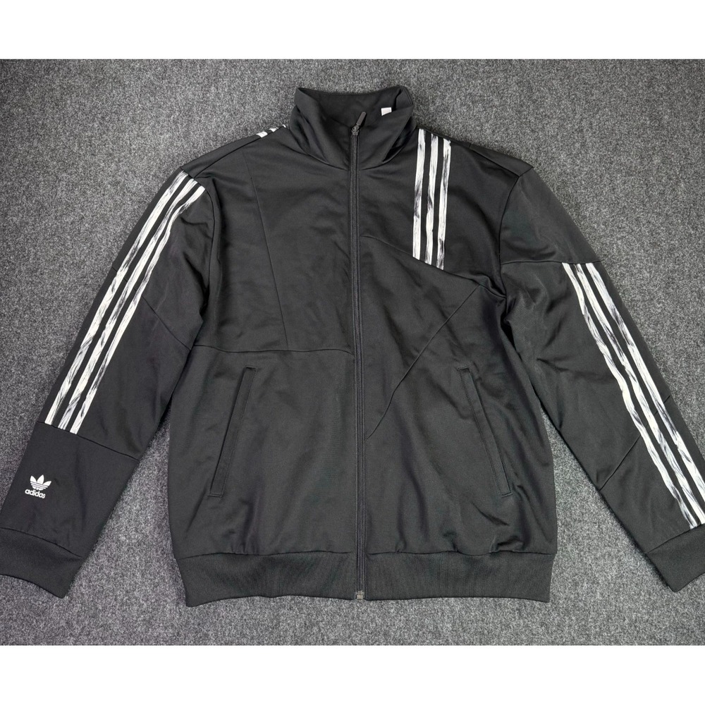 Adidas X Danielle Cathari Jacket Women's Black White Windbreaker Full Zip Size L